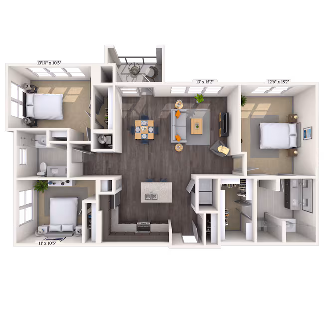 Unit 2637 2627 floor plan